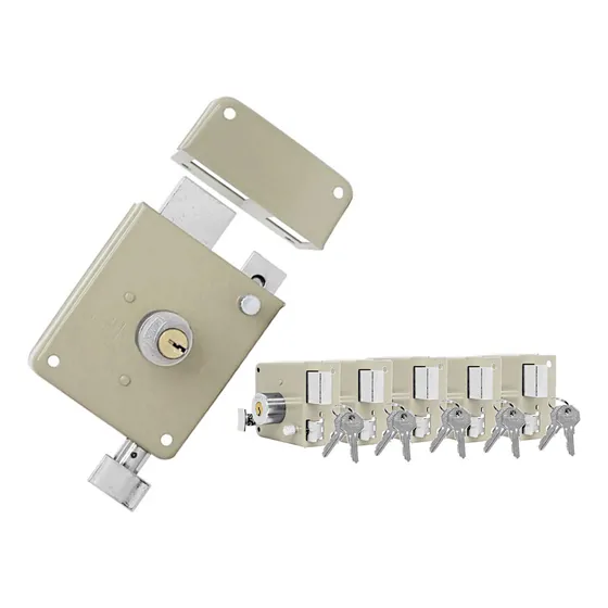 Cerradura De Sobreponer Derecha Estilo Clasica Beige 5 Pzas