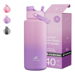 Powcan Taza Térmica 400z Con Pajita 2en 1 Y Tapa Con Pico Powcan Taza Térmica 400z Con Pajita 2en 1 Y Tapa Con Pico
