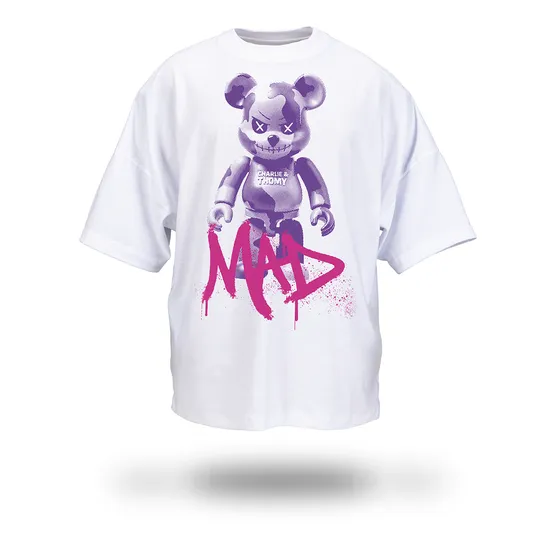 Remera Oversized Charlie & Thomy Mod. Mad W Algodón