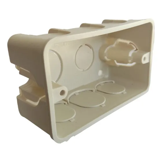 Cajetin Rectangular 4x2 Plástico Pvc Blanco Pack 8 Und.