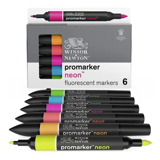 Winsor & Newton Promarker Neón, Juego De 6