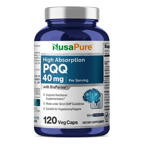 Suplemento Nusapure Pqq 40 Mg 120 Cápsulas Vegetarianas Sin