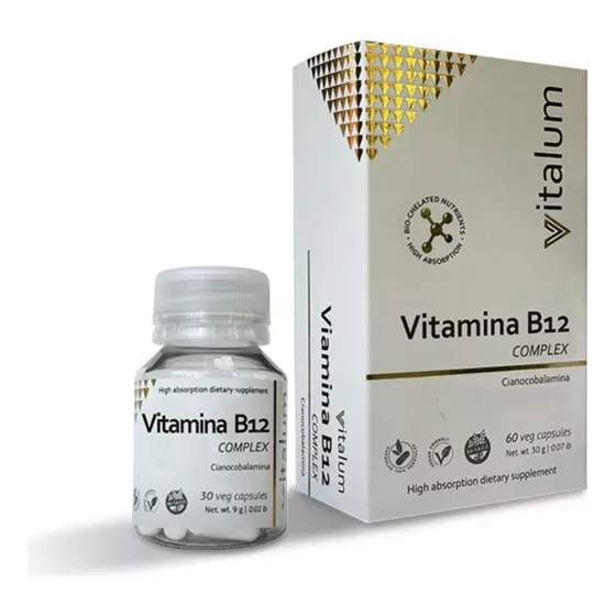 Vitamina B12 Complex Vitalum Hgl Sin Tacc Vegano 60 Caps