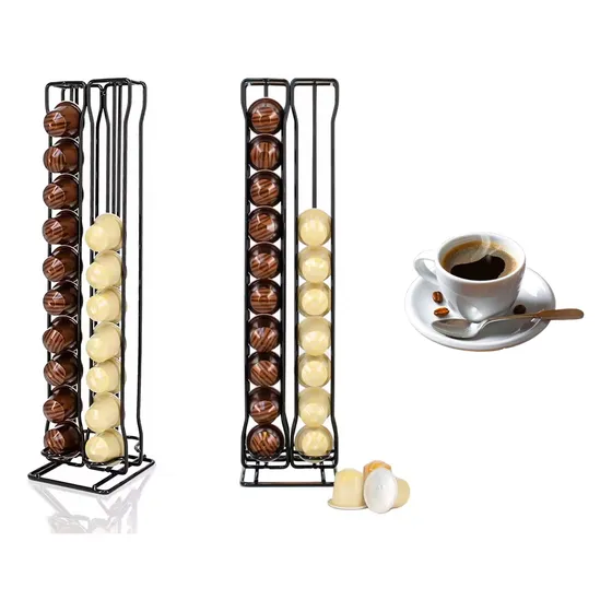 Suporte Porta 40 Cápsulas Café Nespresso Três Corações Preto