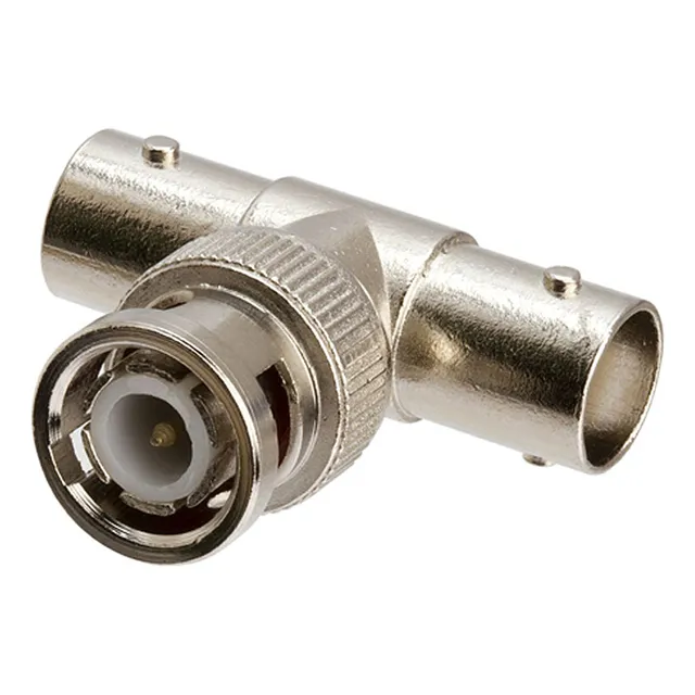 Conector Adaptador Bnc T 1 Macho A 2 Hembras