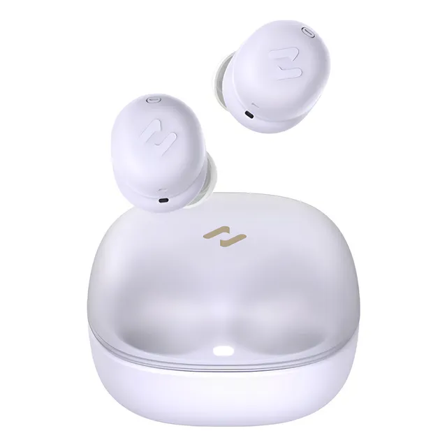 Auricular Havit Tw969 Bluetooth Control Tactil Inteligente Color Lila Luz Blanco