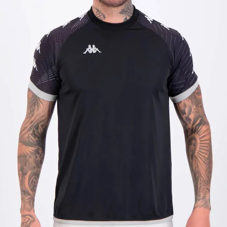 Camiseta Kappa Edinburgh Caminhada Academia Preto G