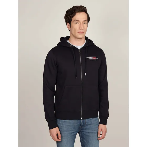 Sudadera Azul Con Capucha Y Cierre De Hombre Tommy Hilfiger