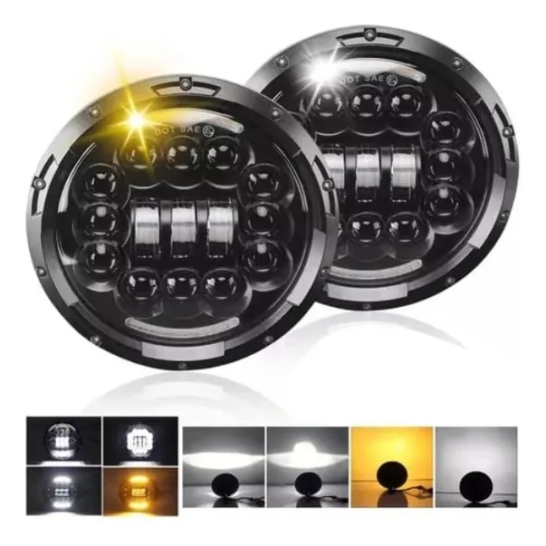 Faros Led Lupa H4 Redondo 7 Pulgadas