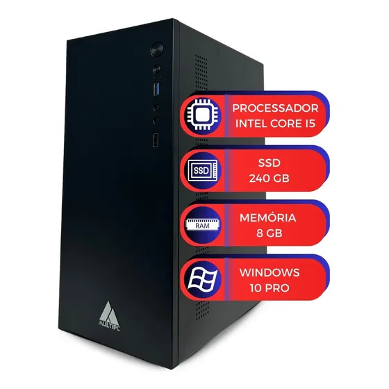 Computador Multipc Intel I5 8gb Ram Ssd 240 Win 10 Pro