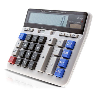 Calculadora Solar E De Bateria Grande De 12 Dígitos Para Esc Calculadora Solar E De Bateria Grande De 12 Dígitos Para Esc