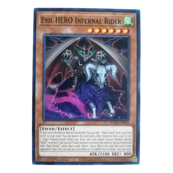 Yugioh Evil Hero Infernal Rider Comun Supreme Darkness