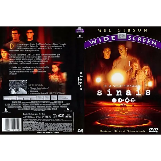 Dvd Lacrado Sinais Mel Gibson Joaquin Phoenix Audio Em Portu