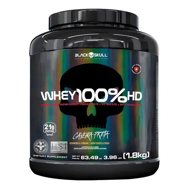 Whey 100% Hd Pote 1.8kg Cookies And Cream Black Skull Whey 100% Hd Pote 1.8kg Cookies And Cream Black Skull