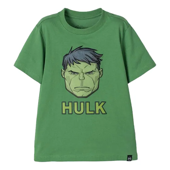 Camiseta De Hulk Manga Corta Verde Para Niño