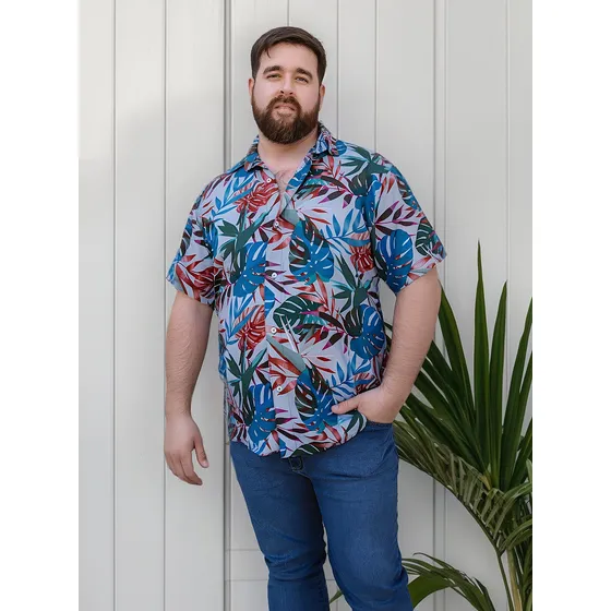 Camisa De Hombre Usa - Fibrana Estampada T/especial