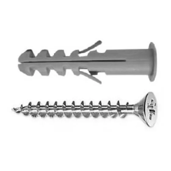 Taco Fisher Con Tope Y Tornillo X 10 Unidades - 8mm - Tyt