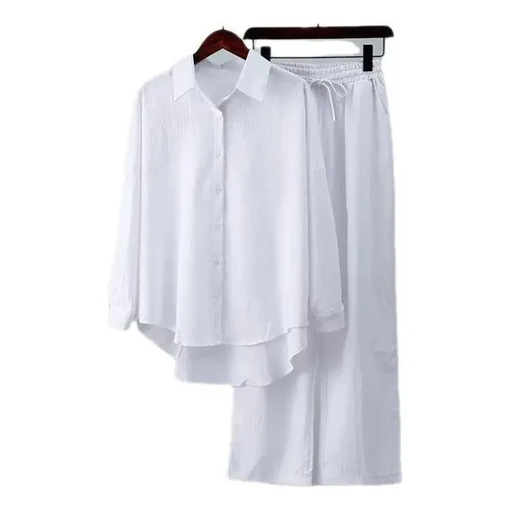 Conjunto De 2 Camisas Y Pantalones De Manga Larga Holgados