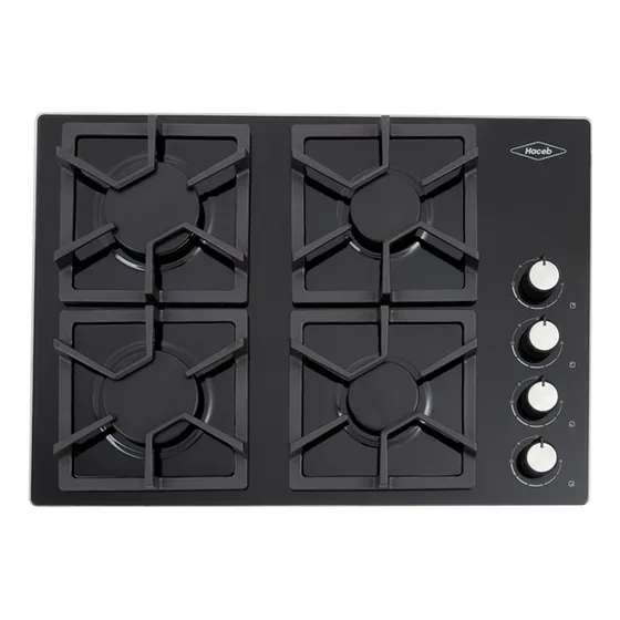 Estufa De Empotrar Tandoori Cristal 60x43 Gas Natural Haceb Color Negro