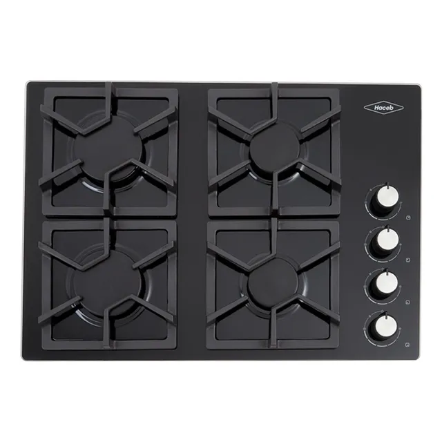 Estufa De Empotrar Tandoori Cristal 60x43 Gas Natural Haceb Color Negro