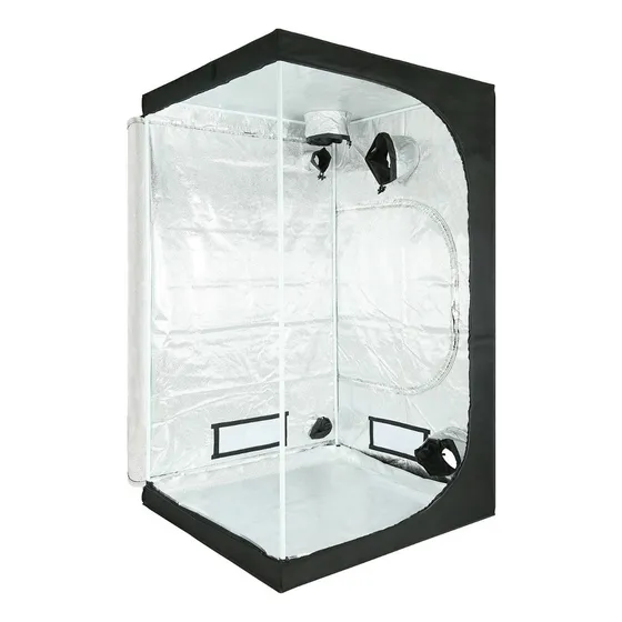 Carpa De Cultivo Armario Indoor Invernadero Green Film Autocultivo 120x120x200 Grow Color Negro Interior Tela Mylar Reflectante Cultivar Plantas Flores