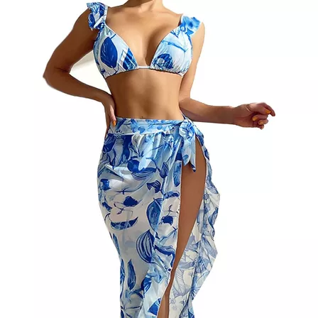 Traje De Baño De Mujer Conjunto De Ropa De Playa De Malla Co