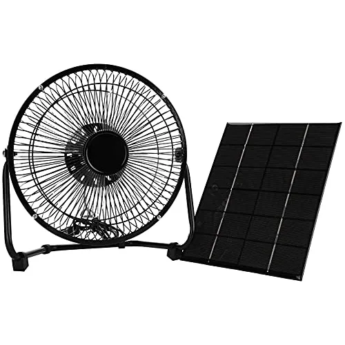 Marspro Ventilador Escape Panel Solar Para Invernadero Casa