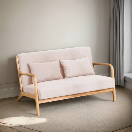Sofa De 2 Asientos Moderno De Comedor Con Apoyabrazos