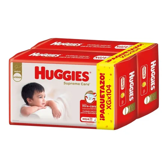 Huggies Supreme Care pañales sin género XG