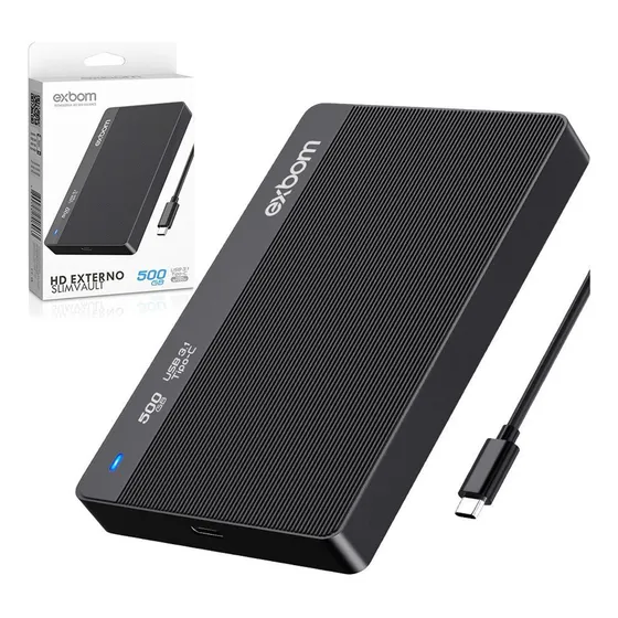 Hd Externo 500gb De 2.5 Polegadas Type C 3.1 Exbom Chde-s5ga