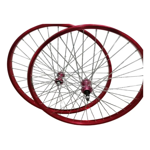 Rines Mtb Aluminio 26x36h Rojo R/torneados (par) P/bicicleta