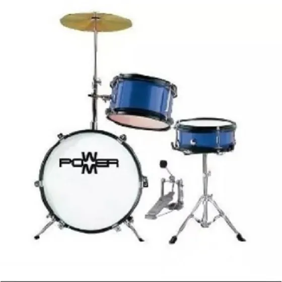 Bateria Para Niño Power M / Thunder 3 Cuerpos Con Platillo