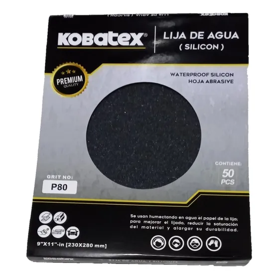 Lija De Agua Kobatex Grano 80/100/120/180/220/240/280 Y 320