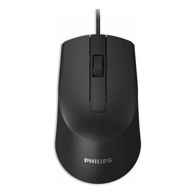 Mouse Óptico Philips Cableado Spk7104 Color Negro
