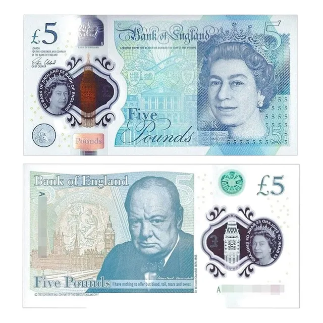 Hermoso Billete Original 5 Libras Esterlinas Genial Regalo