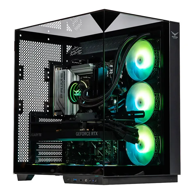 Gabinete Gamer Naceb Na-0639 M-atx Itx Cristal Templado