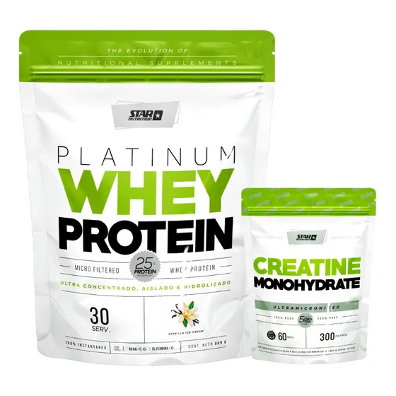 Combo Whey Protein X 2lbs. + Creatina X 300g. Star Nutrition