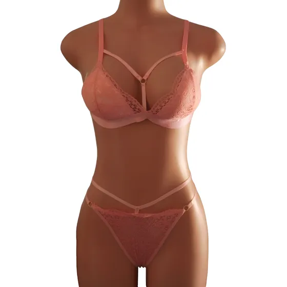 Conjunto Lencería Encaje Sosten/tanga.