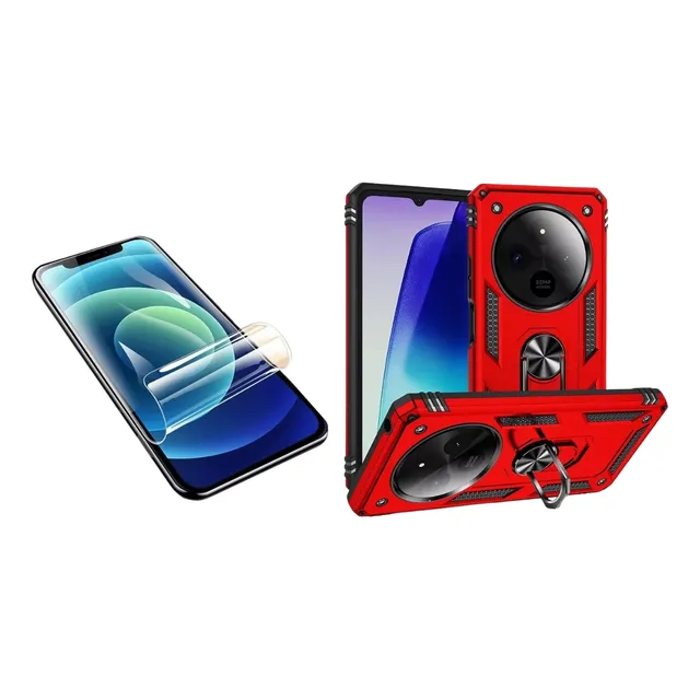 Funda Anillo + Hidrogel Compatible Con Xiaomi Redmi 14c