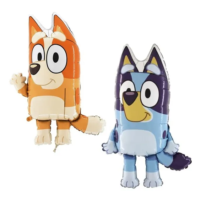 Pack 2 Globos Bluey Y Bingo Heeler Metalizados 65cm