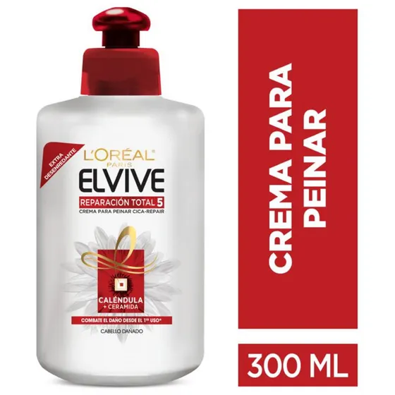 Crema Para Peinar Reparación Total 5 300 Ml Elvive