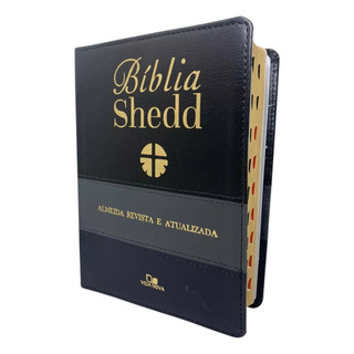Bíblia Sagrada De Estudos Shedd Preta Cinza E Azul Com Índice Bíblia Sagrada De Estudos Shedd Preta Cinza E Azul Com Índice