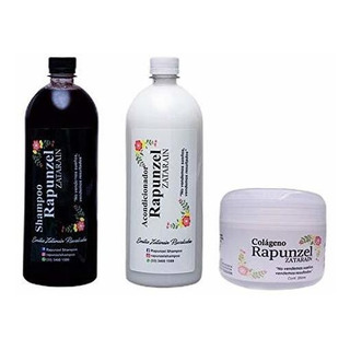 Kit Rapunzel Shampoo Acondisionador Y Colageno 3 Piezas Kit Rapunzel Shampoo Acondisionador Y Colageno 3 Piezas