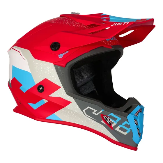 Casco Motocross J38 Korner Blue Red Just 1