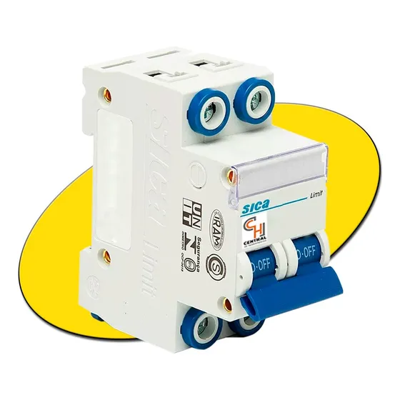 Llave Térmica Sica - Bipolar 25a - Capacidad 3000a - Iram Color Gris Voltaje nominal 220V