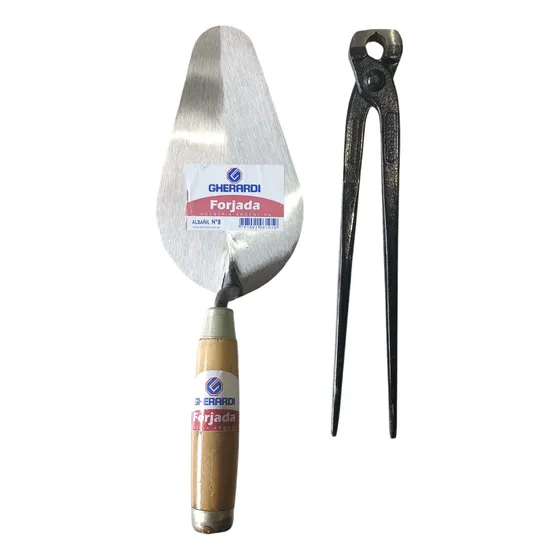 Cuchara N°8 Y Tenaza Armador Medio Corte N°12 Gherardi