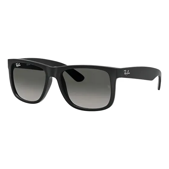 Anteojos de sol Ray-Ban Justin Classic RB4165 talle Standard diseño Liso armazón matte black y lente grey