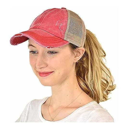 Ponycap Desordenado Alta Bun Ponytail Ajustable Gorro Swblf