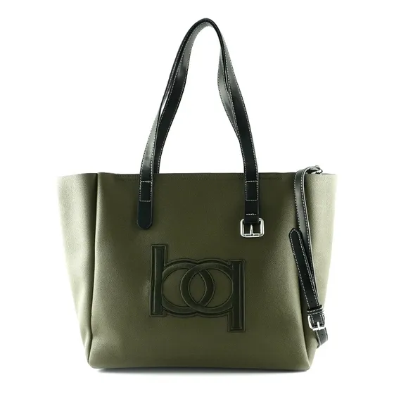 Cartera Bolso Blaque Cuero Sintético Manija Correa Islandia