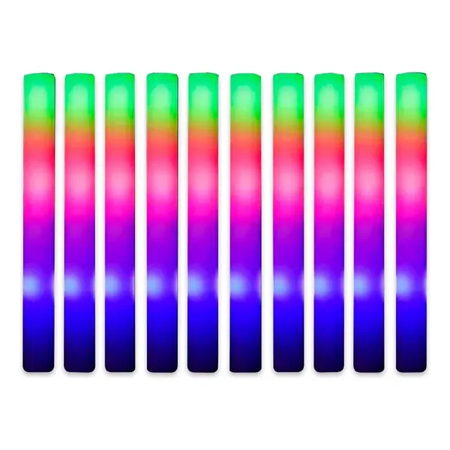 Barras Luminosas O Tubos De Espuma Con Leds Multicolor X10